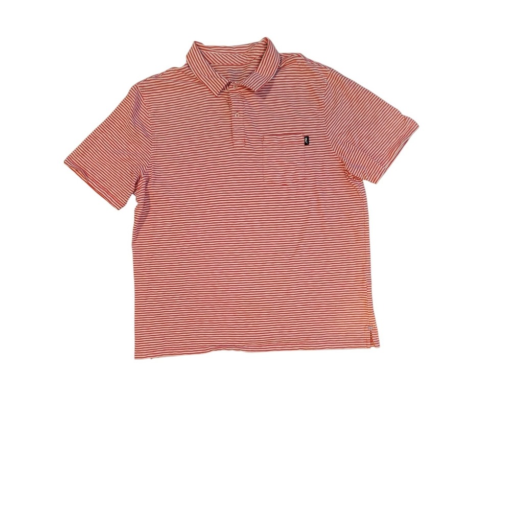 Vineyard Vines Mens XL Island Polo Shirt Red White Striped Cotton Short Sleeve‎ - Picture 3 of 9
